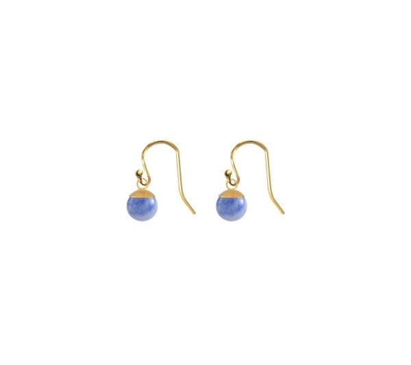 Mas Jewelz earring Classic Blue Quartz Gold