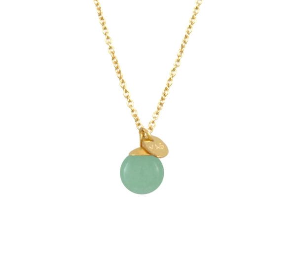 Mas Jewelz necklace Classic Green Aventurine Gold