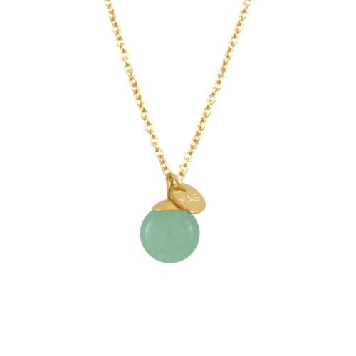Mas Jewelz necklace Classic Green Aventurine Gold