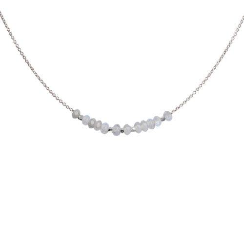 Mas Jewelz necklace 3/4 facet Labradorite Silver