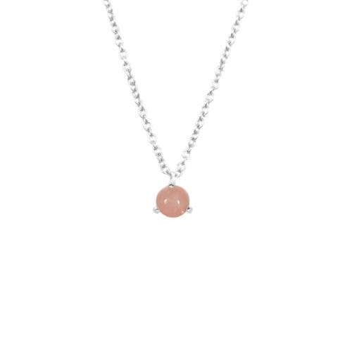 Mas Jewelz necklace Cabuchon Pink Opal Silver