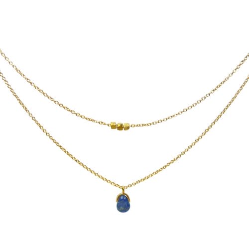 Mas Jewelz necklace Bail double Lapis Lazuli Gold