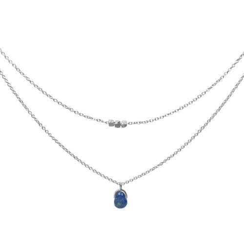 Mas Jewelz necklace Bail double Lapis Lazuli Silver