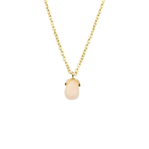 Mas Jewelz necklace Bail Pink Opal Gold