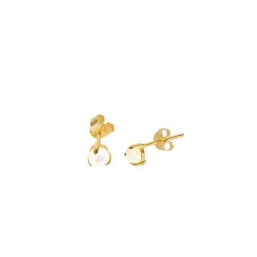 Mas Jewelz Earstuds Mother of Pearl Gold