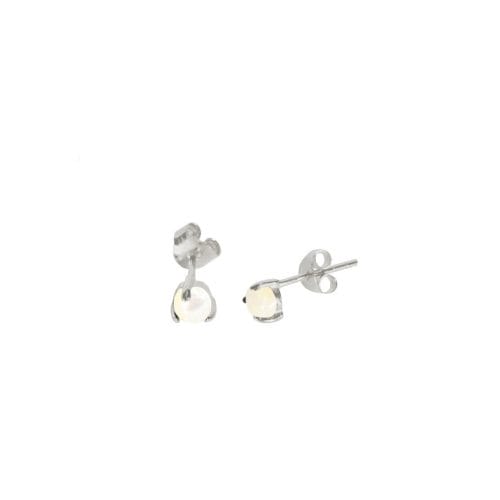 Mas Jewelz Earstuds Mother of Pearl Silver