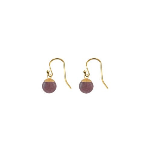 Mas Jewelz earring Classic Purple Aventurine Gold