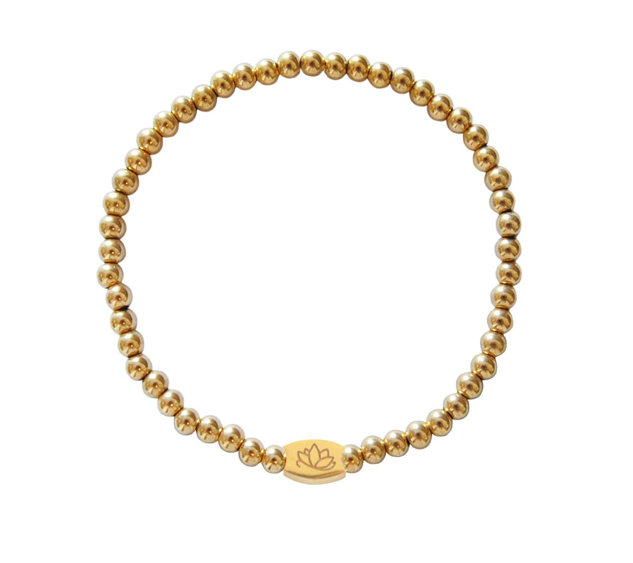 Mas Jewelz bracelet plain 4 mm Gold