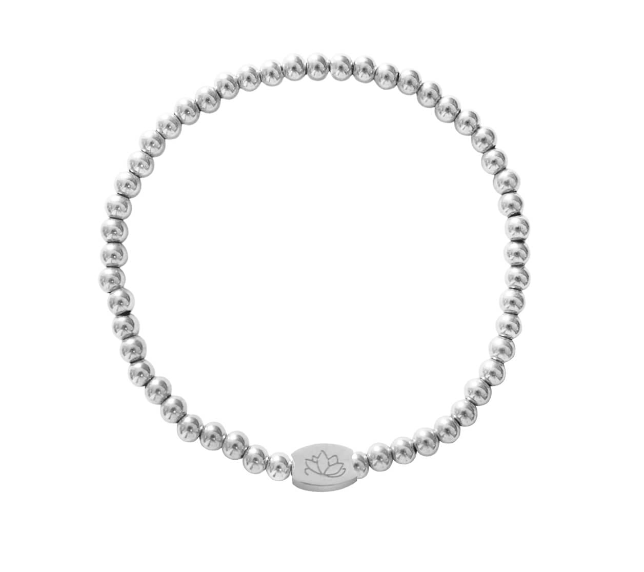Mas Jewelz bracelet plain 4 mm Silver