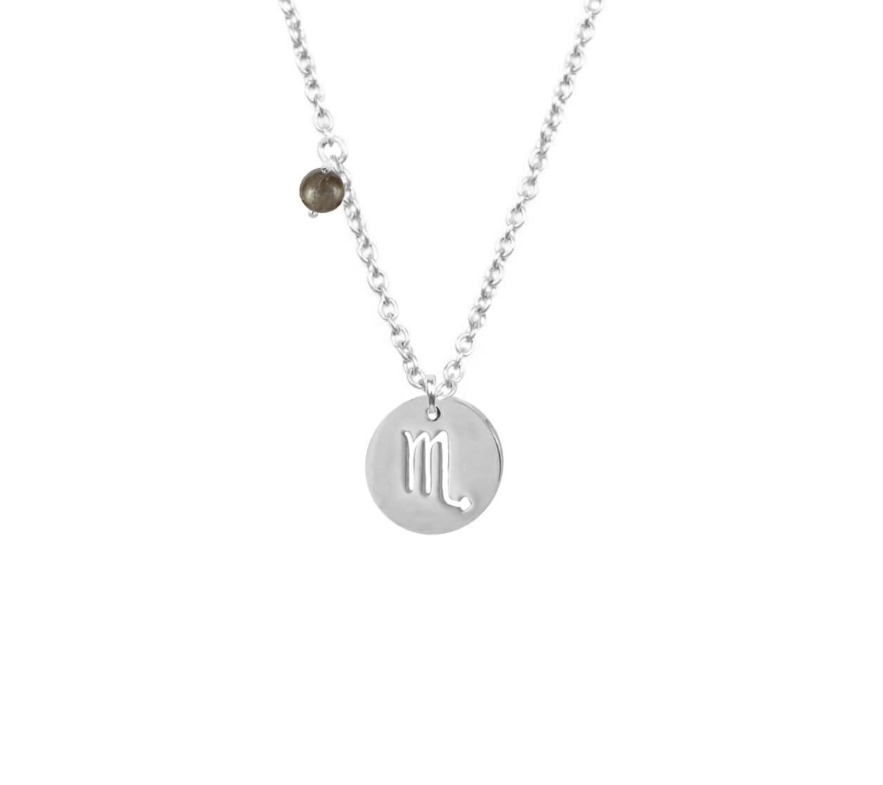 zodiac signs necklace silver